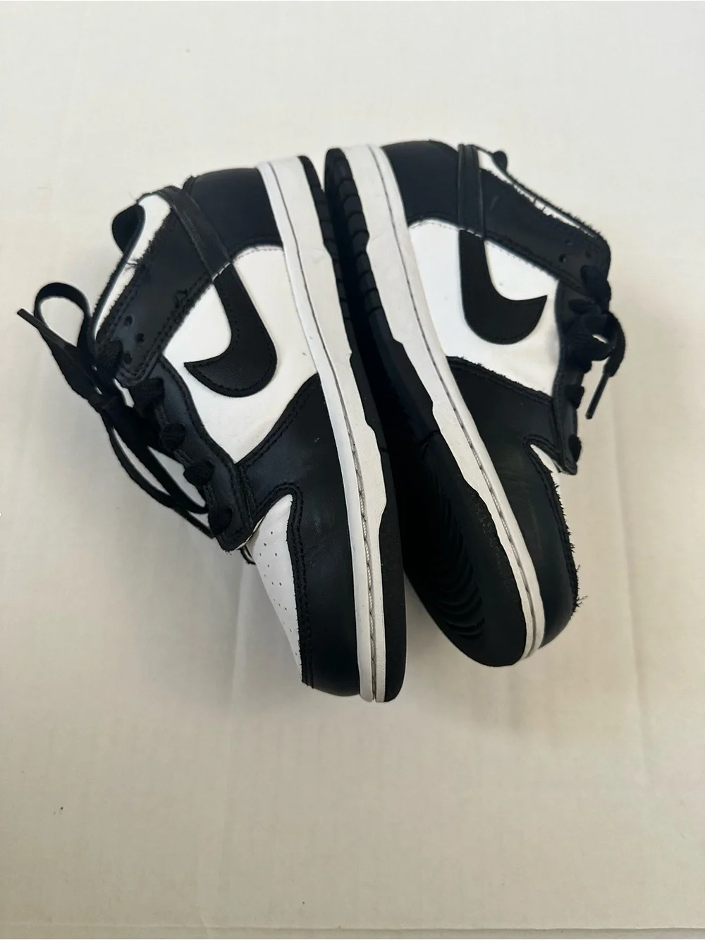 Nike dunk panda retro black white size 2